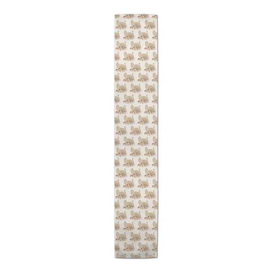 72" Neutral Turkey Pattern Poly Twill Table Runner
